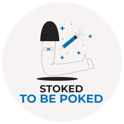 Stoked To Be Poked circle background Thumbnail